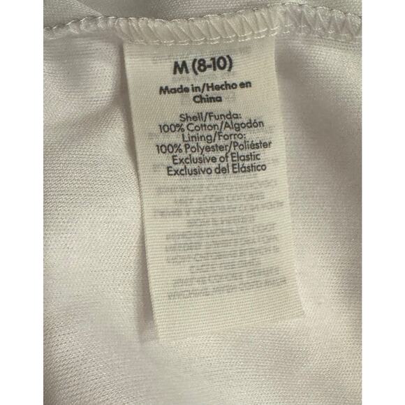 NWT White Gauze Strapless Romper Womens Medium 8-10 100%Cotton clean girl - Picture 4 of 7